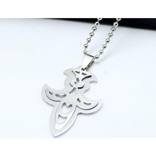 New Silver plated Stainless Steel Cross Pendant Necklace Chain Jewelry Mens Womens Gift