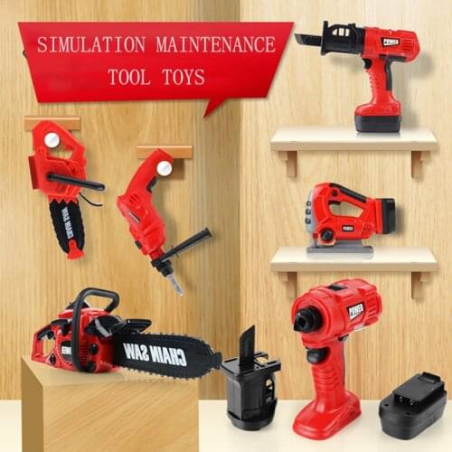 New Maintenance Tools Toy Beautiful Appearance Electric Saw Electric Simulation Maintenance Tools Pretend To Play Toy Boy Gift
