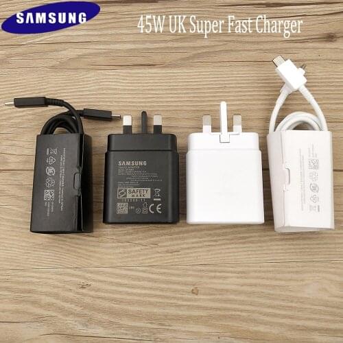 Original Samsung S21 S20 Ultra 5G 45W Charger Super Fast Charge Usb Type C Pd PPS Quick Charging UK For Galaxy Note 20 Ultra 10