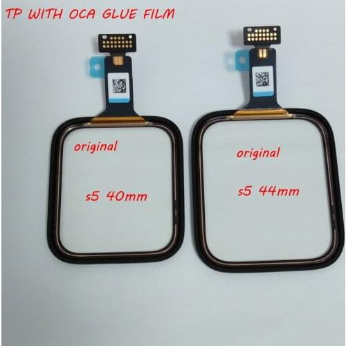 Original 40mm 44mm LCD Touch Screen Digitizer Glass Lens Panel For Apple Watch series 4 5 Repair + Tweezers +OCA+Sticker