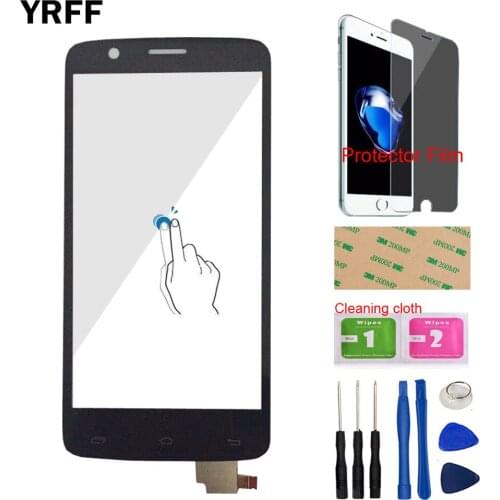 Front Glass For FLY IQ4409 Quad ERA Life 4 IQ 4409 Touch Screen Digitizer Panel Glass 4.5 Mobile Tools Protector Film