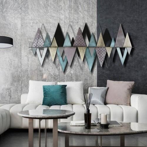 Living Room Sofa Background Wall Decoration Pendant European Style Light Luxury Wall Decoration Creative Wrought Iron Decoration