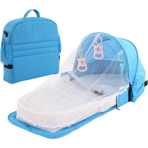 Baby Bed Portable Bassinet For Baby Foldable Baby Bed Travel Sun Protection Mosquito Net Breathable Infant Sleeping Basket