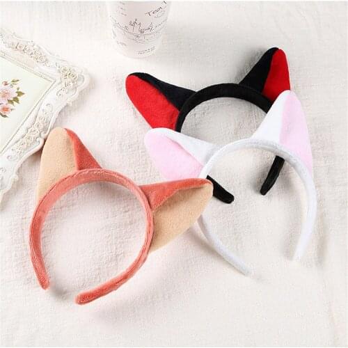Women Children Kids Cute Stage Performance Hairbands Cartoon Animals Fox Cat Ears Plush Headbands Fine Quality Headdress