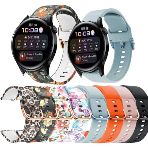 Soft Silicone Strap For Huawei GT 2 Pro/GT2 46/42mm Smart Bracelet For Huawei Watch 3 / Pro Sport Watch Band 20mm 22mm Wristband