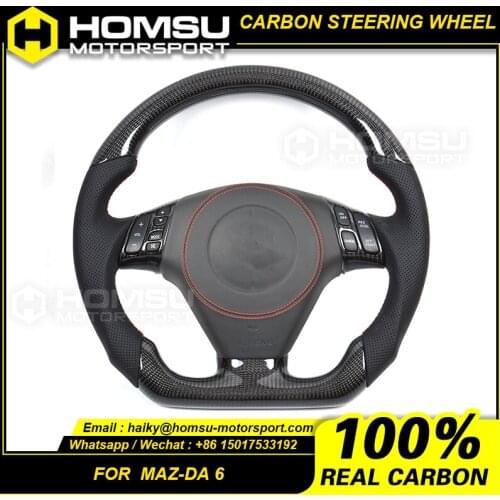 Carbon fiber LED steering wheel For mazda 6 racing wheel convertible Custom alcantar led carbon fiber LED steering wheel