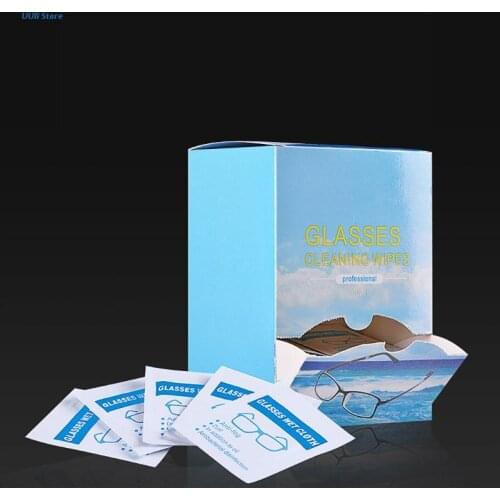 100Pcs Lens Cleaning Wipes Pre-Moistened Individually Wrapped Screens Tablets Camera Lenses Eyeglasses Cleaning Wipe Kit