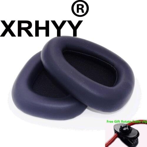 XRHYY Replacement Ear Pads Earpuds Ear Foam Cushions Cover for Monster DNA Pro 2.0 Over Ear Headphones+ Free Rotate Cable Clip