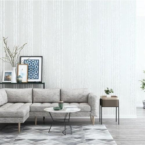 Modern minimalist pure color white wallpaper Nordic style striped diatom mud wallpaper living room bedroom home wallpaper