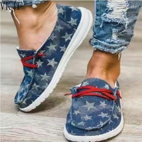 Light Canvas Flat Summer Low Heels Sandals Shoe Shoes Woman Pumps Plus Size Women Cut Out Female Mujer Sapato Feminino