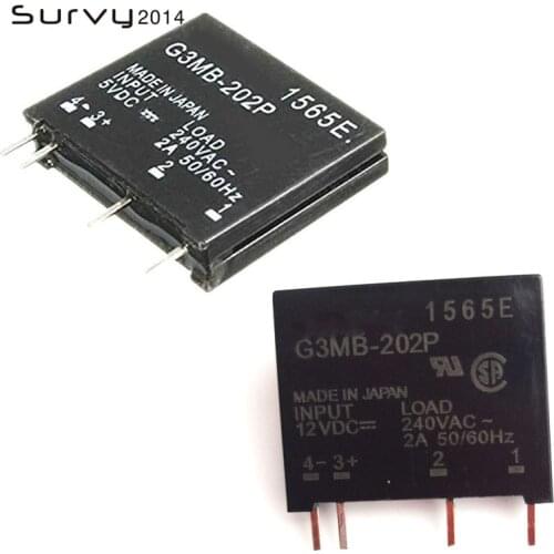 Smart Electronics New Original Solid State Relay G3MB-202P DC-AC PCB SSR In 5V 12V 24V DC,Out 240V AC 2A