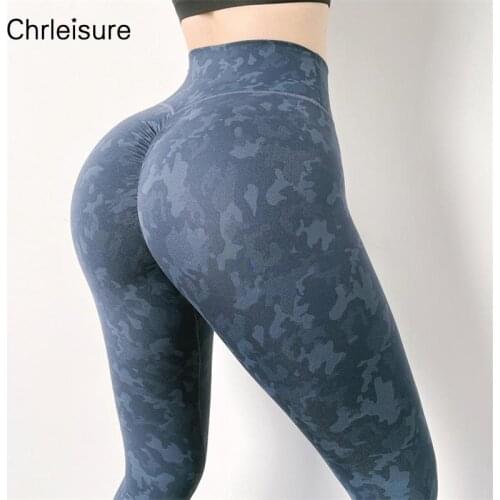 CHRLEISURE Women Camouflage Print Leggings High Waist Fitness Seamless Push Up Workout Running Sexy Sportswear Gym Legging Femme