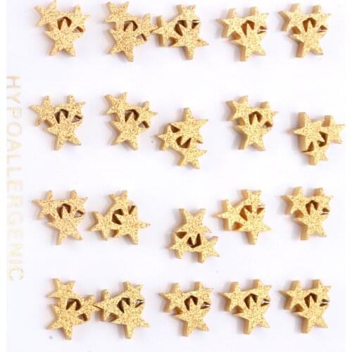 LUXUKISSKIDS Jewellery 10 pairs/lot 316L Stainless Steel Earings For Women Star Heart Small Stud Earrings Set fashion jewelry