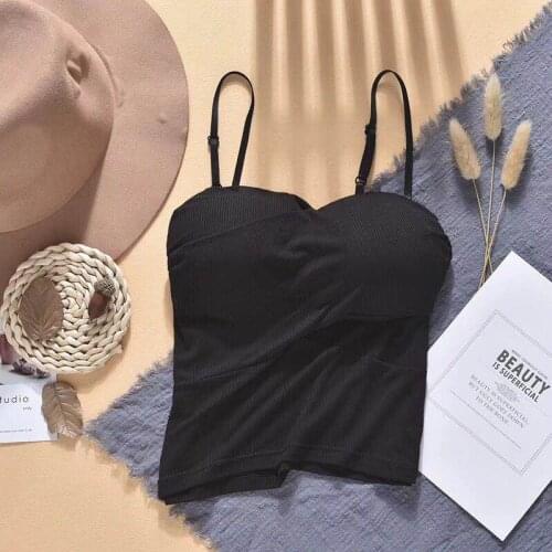 Women Fashion Tank Tops Beauty Back Summer Padded Camisoles Sexy Lingeries Bottoming Vest