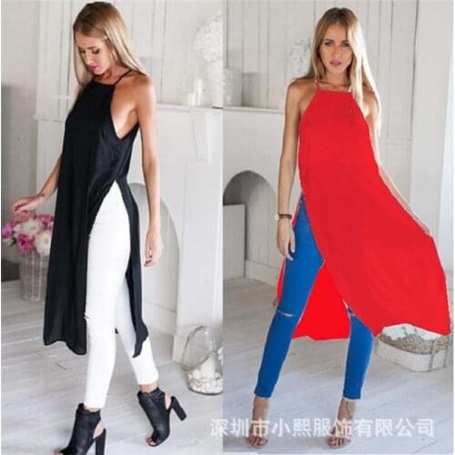 New Womens Clothing Slit Dress Midi Dresses Chiffon Royal Party Big Pendulum Type Long Dress Perspective Sexy Nightclub Dresses