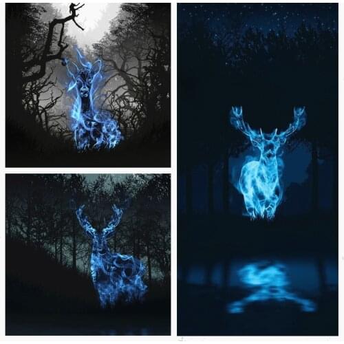 Animal Fashion Hd Blue Sun Color Canvas Painting Wall Art Print Nordic Poster Wall Picture For Living Room Decor Home Decoration