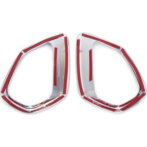 2 Pcs Chrome Car Back Rear Fog Light Lamp Cover Trim For Mitsubishi Outlander 2016 2017