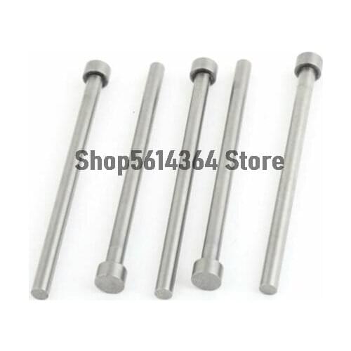 6mm Tip Steel Straight Injection Mould Ejector Pin Die Thimble 5 Pcs