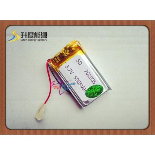 702035 polymer lithium battery 3.7V 500MAH 072035