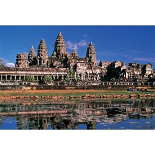 5D DIY Diamond painting Angkor Wat Cambodia Full Diamond embroidery Cross Stitch landscape Rhinestone Mosaic Christmas gifts