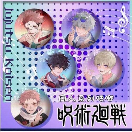 Anime Jujutsu Kaisen Badge Brooch Pins Itadori Yuji Ryomen Sukuna Gojo Satoru Inumaki Toge Medal Cosplay Souvenir Cosplay Toy