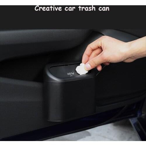 Car Trash Garbage Can Auto Trash Bin Garbage Dust Case Box Car Accessories Air Vent Slit Versatile Cleaning Brush Car-styling