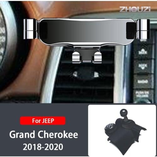 Car Mobile Phone Holder For Jeep Grand Cherokee 2018 2019 2020 Air Vent GPS Stand Gravity Navigation Bracket Clip Accessories