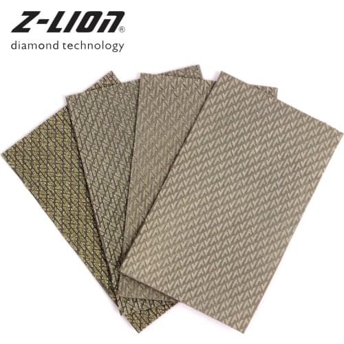 Z-LEAP 4pcs Diamond Sanding Screen Dry Wet Diamond Polishing Abrasive Paper Sheets Sandpaper for Stone Glass Ceramic Concrete