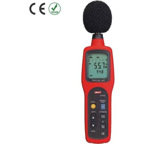 UNI-T UT352 UT-352 Digital Sound Level Meter dB Decibel Meter Noise Monitor Tester w/ Data Logging & Recall