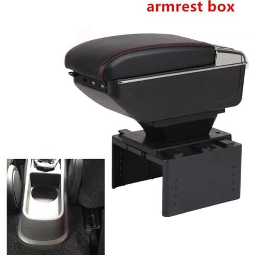 For Fiat Punto armrest box USB Charging heighten Double layer central Store content cup holder ashtray accessories