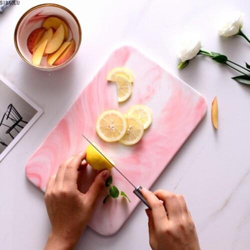 10/12inch Ceramic Marble Dinner Plate for Bread Pizza Chopping Board For Fruit Cutting Flat Rectangle Tray Steak Dish Tableware