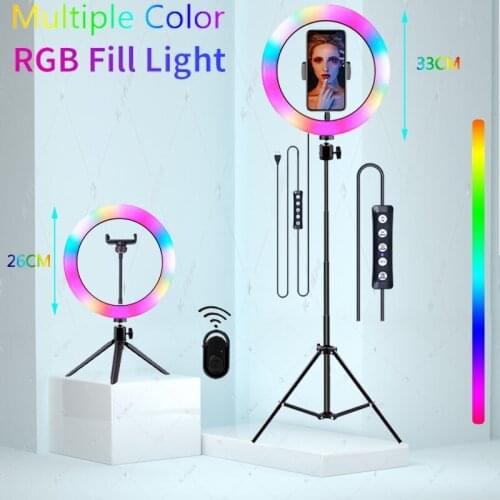 Selfie Round Annular RGB Led Ring Light Photography Led Rim Of Lamp Tripod Stand Ring Lamp For tik tok Live Video Streaming