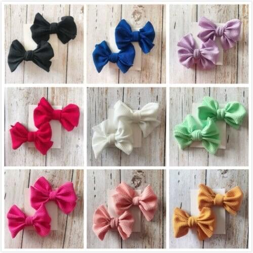 2Pcs Infant Kids Headwear Baby Girls Hair Bow Clips Headwear Ribbon Bowknot Barrettes Baby Headwear