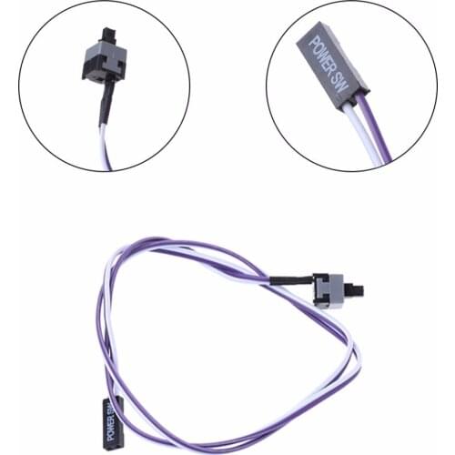 Los PC Computer Desktop ATX Power On Supply Reset Cable Cord Switch Connector color random