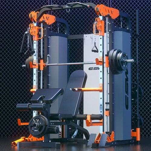 Multifunctional Smith machine comprehensive training device squat bench press gantry exercise fitness equipment combination