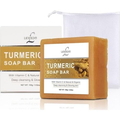 100g Turmeric Soap Gentle Cleansing Tea Tree Essential Oil Soap Balance Water-oil Whitening Cleansing Skin Care Handmade Soap