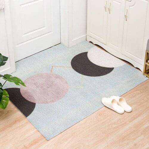 Nordic geometry home door mat Entrance hall carpet PVC wire loop mat INS Door mat Living room floor mat bathroom non-slip rug