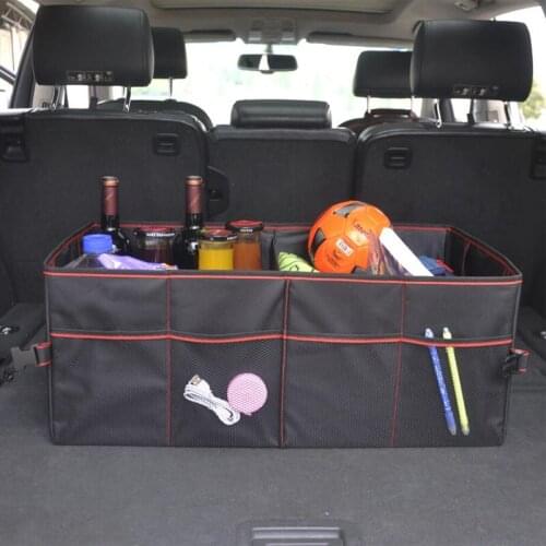 Car Organizer Trunk Collapsible Toys Food Storage Truck Cargo Container Car Stowing Tidying Rear Rack Storage Box Oxford Cloth