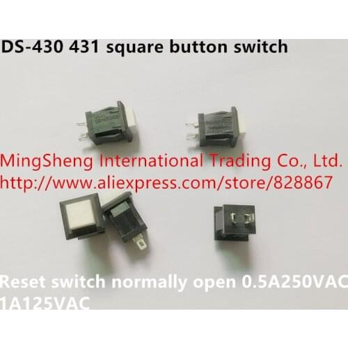 Original new 100% DS-430 431 square button switch reset switch normally open normally closed 0.5A250VAC 1A125VAC