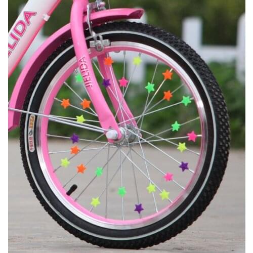 36PCS Bicycle Wheel Spoke Plastic Beads Multi Color Children Clips Decoration Bike Colorful Baby Kid Gifts Cycling Accessories