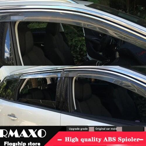 For Peugeot 5008 Plastic Window Visor Vent Shades Sun Rain Deflector Guard For Peugeot 5008 2017