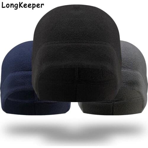 Men Women Winter Solid Color Soft Warm Fleece Thickened Windproof Beanie Hat Skull Cap Outdoor Unisex Hiking Warm Hat