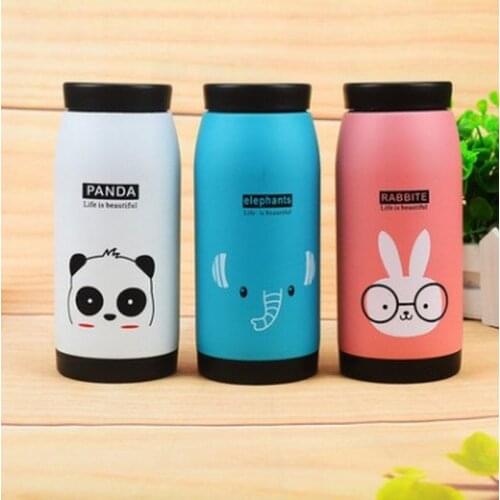 New Arrival 250ml/350ml Cartoon Thermos Cup Bottle Stainless Steel Thermocup Vacuum Thermal Mug Funny Birthday Couple Gift