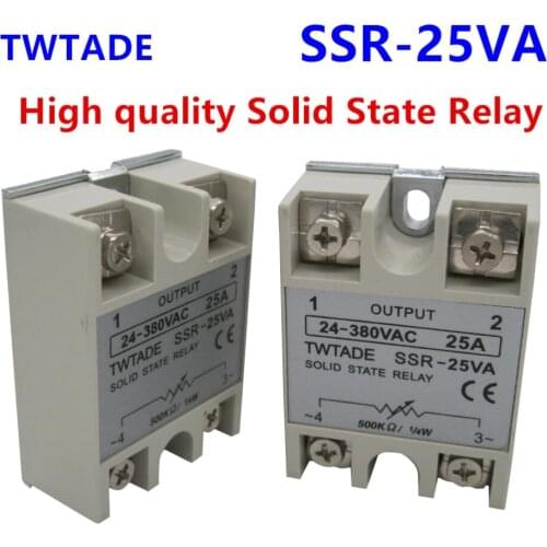 TWTADE/High quality solid state relay SSR-25VA 25A 470-560k ohm TO 24-380V AC SSR 25VA relay solid state Resistance Regulator