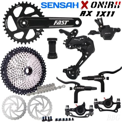 SENSAH RX11 PRO MTB 11 Speed Bicycle Groupset 11s Trigger Shifter Rear Derailleur Hydraulic Disc Brake Cassette ONIRII Crank New