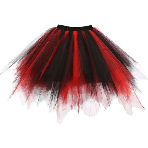New 2018 Short Petticoat Tulle Skirts Womens Elastic Stretchy Layers Summer Adult Tutu Skirt Underskirt Rockabilly