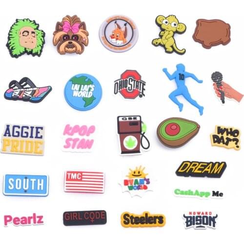 1PCS Lucky Shoes Charms Dream Accessories Girl Code Selina Female Music Singer Croc Charms Bracelet Pendant Friends Party Gift