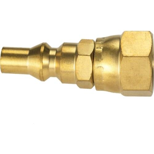 1pc Propane RV Quick-Connector Gas BBQ Grill Heater Brass 1/4" Plug Connect 3/8" Female Flare Connector Hook Low Pressure Stove