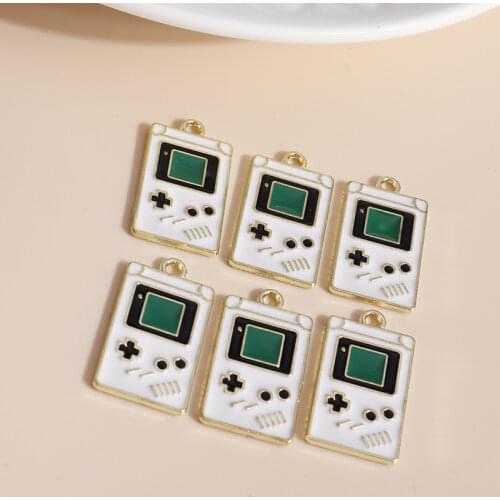 10pcs 13*24mm Enamel Game Console Charms for Jewelry Making Cute Design Girl Charms DIY Necklaces Pendants Bracelets Accessories