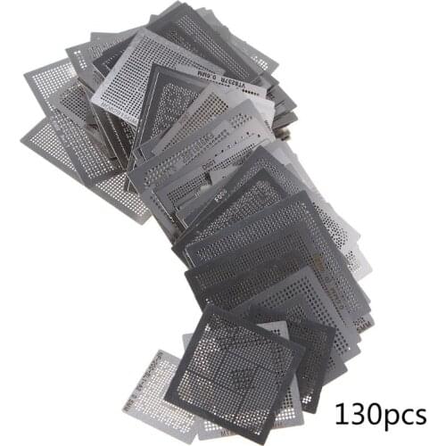 130Pcs/set BGA Stencils Universal Direct Heated Steel Stencils for Notebooks